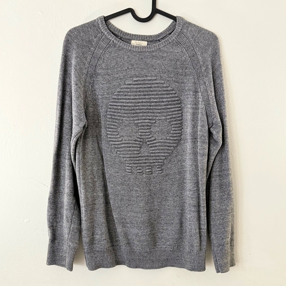 ZARA Vintage Skull Sweater Unisex Youth Jumper, Size Small Women's